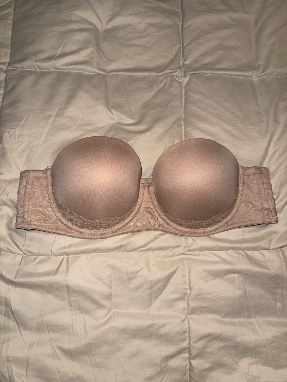 Torrid Strapless Convertible Nude Lace-Trim Push-Up Bra